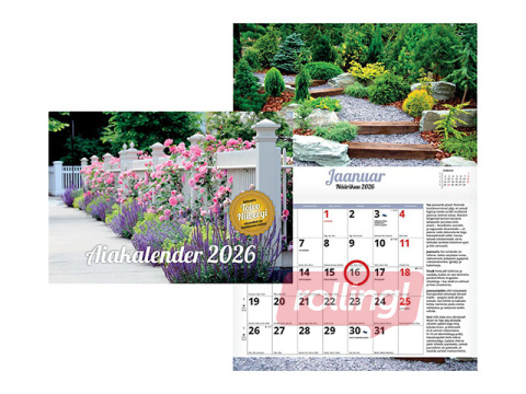 Kiisukalender, avatuna, klamberköide, 240x330mm