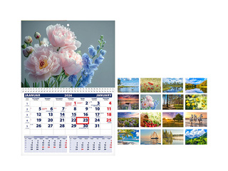 Seinakalender UNO, avatud mõõt 297x430mm