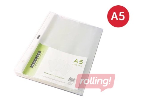Pockets for documents, A5, glossy, 40 mic., 100 pcs.
