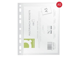 Document pockets Q-Connect, A5, glossy, 50 mic., 100 pcs.