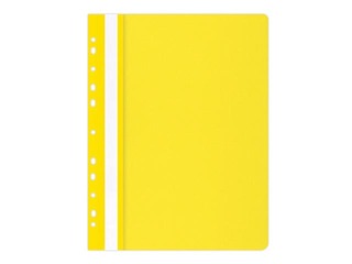 Папка - скоросшиватель Office Products с перфорацией, A4, желтая