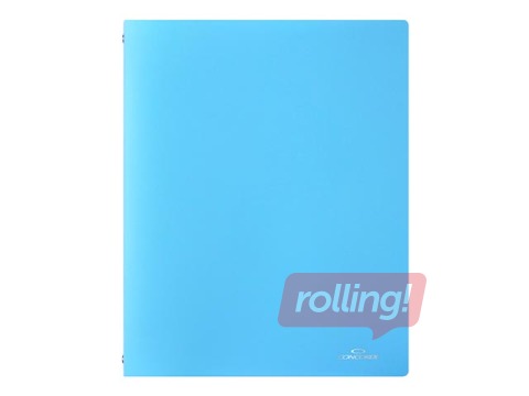 Ring binder Concorde,  A4, 4 rings, pastel blue, 36mm