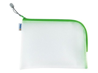 Kileümbrik – suletav Herma, A5, läbipaistev, rohelise zip lukuga
