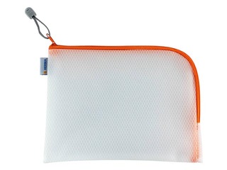Kileümbrik – suletav Herma, A5, läbipaistev, oranži zip lukuga 