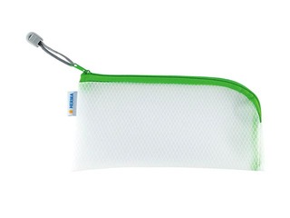 Kileümbrik – suletav Herma, 23x11 cm, läbipaistev, rohelise zip lukuga