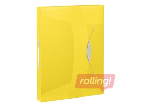 Box File Esselte Vivida, A4, 40 mm, translucent, yellow