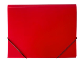 Kummiga mapp Multi-S, A4, 1,9 сm, plastik, punane