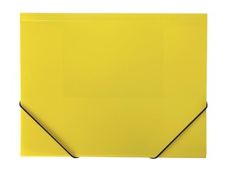 Kummiga mapp Multi-S, A4, 1,9 сm, plastik, kollane