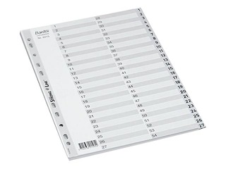 Vahelehed Bantex 1-54, A4, PP, hall