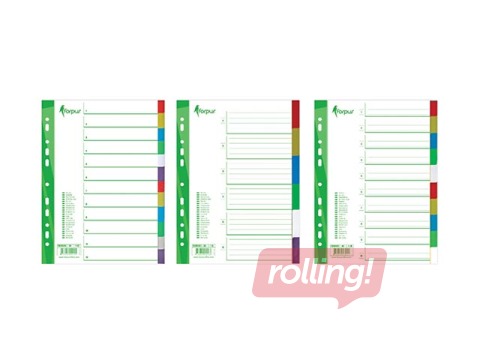 Vahelehed Forpus, A4,1-12, värvilised