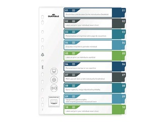 Document divider Durable1-10, A4+, PP, coloured