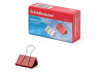 Binder Clips ErichKrause, 25 mm, 12 pcs, colored