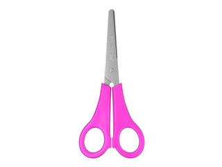 Laste käärid ErichKrause, JOY, vasakukäelistele, neoonroosad, 13.5cm