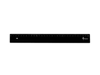 Plastikust joonlaud Forpus, must, 30cm