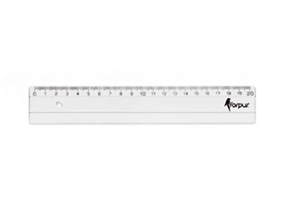Plastikust joonlaud Forpus, läbipaistev, 20mm