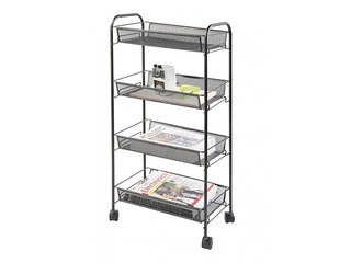 Document rack Q-Connect wheeled, metal, black