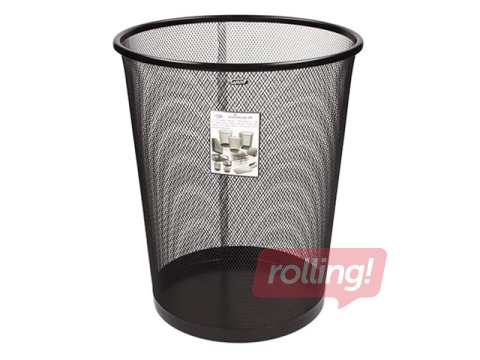 Prügikast Grand, metall, must, 12l