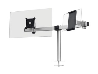 Monitor mount Durable PRO for 1 screen and 1 tablet, through-desk