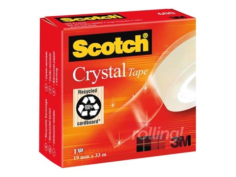 Kleeplint Scotch Crystal 600, 19mmx33, 3M 