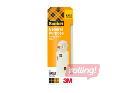 Teip 3M Scotch 508, 15mmx33m, läbipaistev, 10 tk