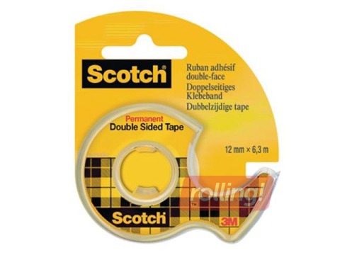 Kahepoolne teip 3M Scotch,12mm x 6,3m 