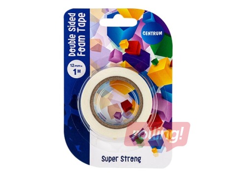 Kahepoolne vahtplastteip Centrum, 12mm x 1m