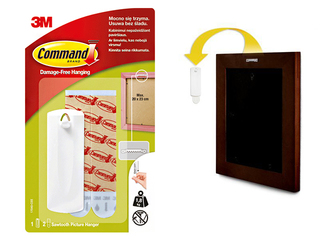 Command Sawtooth Picture Hanger L, white