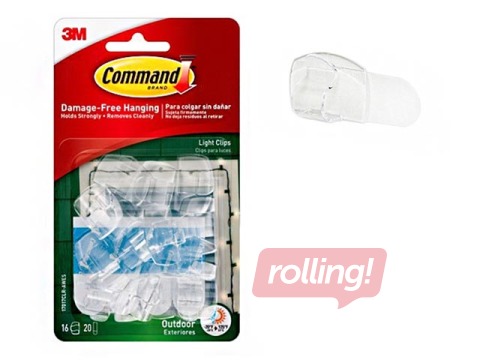 Command indoor Round Cord Clips, clear
