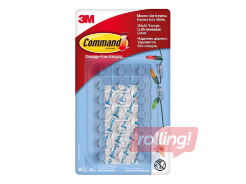 Command kaunistuskonksud, 17026, läbipaistvad, 40 konksu