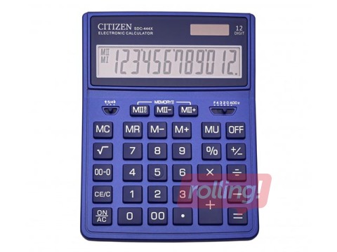 Kalkulaator Citizen SDC-444XRNVE, sinine