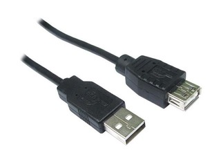 USB 2.0 Pikenduskaabel, Tüüp A/M-A/F, 1.8m, must