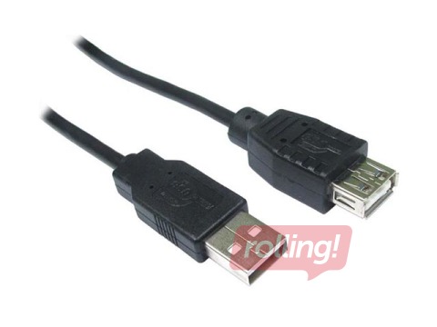 USB 2.0 Pikenduskaabel, Tüüp A-A, F-M, 3.0m