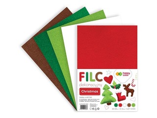 Vilt Happy Color 20 x 30 cm, 150g/m², XMas 5 lehte