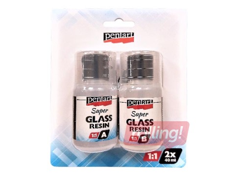 Epoksiidvaik + kõvendi “Super Glass Resin”, 2 x 40 ml
