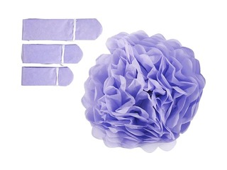 Tissue pompons, 3 pcs, purple