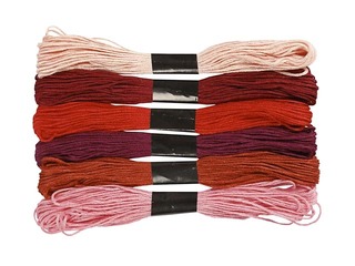 Embroidery floss, 6 pcs, red harmony