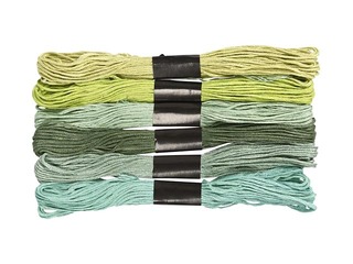 Embroidery floss, 6 pcs, green