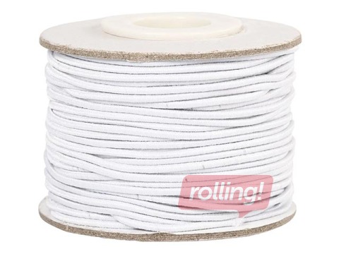 Elastne helmepael Ø 1 mm, 25 m, valge