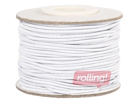 Elastic beading cord Ø 1 mm, 25 m, white