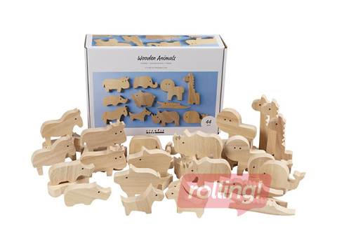 Puidust figuurid Wooden Animals - Farm and Safari