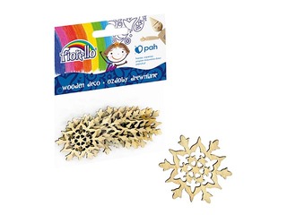 Puidust kaunistused Snowflake, Fiorello, 10 tk.
