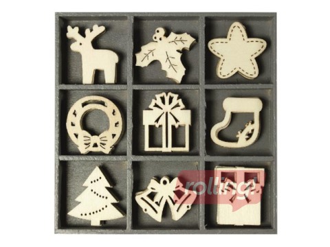 SALE Puidust kaunistused Christmas 1, 45 tk.