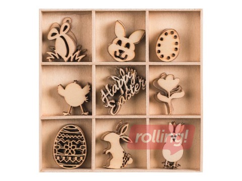 SALE Puidust kaunistused Easter, 45 tk.