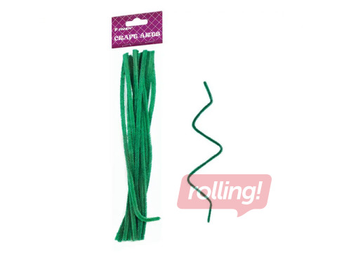 Šenilliribad, 0.6 x 30 cm, 15 tk, rohelised