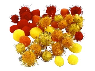 SALE Pehmed pallikesed, 10-25 mm, 48 tk, oranž ja punane