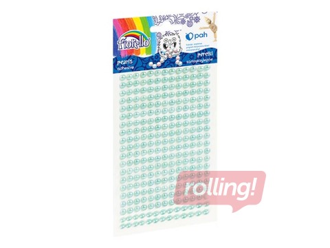 Self adhesive pearls, aquamarine