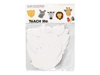 Jungle animal masks, 16 pcs.