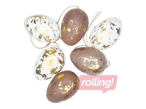 Dekoratiivsed munad, 4 x 6 cm, 6 tk