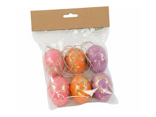 Dekoratiivmunad, 6 tk, 4x6cm