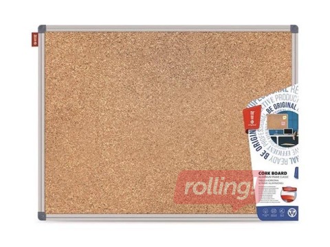 Cork board with aluminum frame Memobe Classic, 120x90 cm